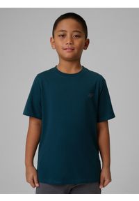 4f - 4F T-shirt gładki (2-pack) chłopięcy - multikolor 122/128 (6-8 lat). Okazja: na co dzień, na uczelnię. Kolor: wielokolorowy. Materiał: bawełna, jeans, materiał, dresówka. Wzór: gładki. Sezon: lato. Styl: casual #1