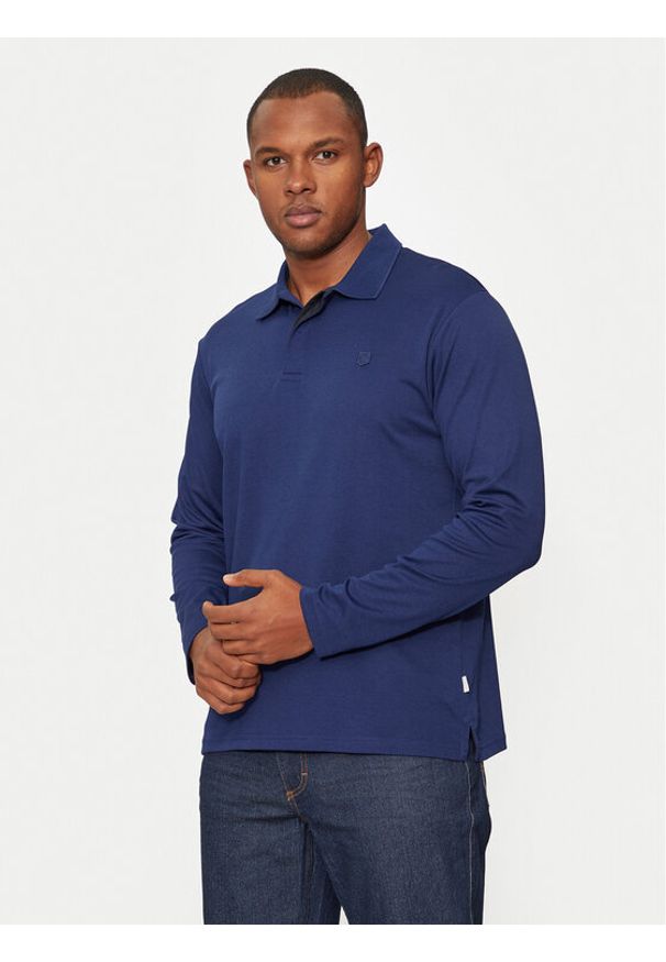 Jack & Jones - Jack&Jones Polo Crodney 12259645 Niebieski Regular Fit. Typ kołnierza: polo. Kolor: niebieski. Materiał: bawełna