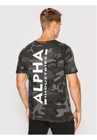 Alpha Industries T-Shirt Backprint T Camo 128507C Czarny Regular Fit. Kolor: czarny. Materiał: bawełna #3