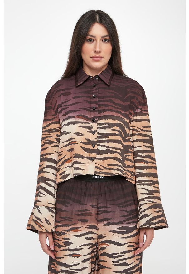 Pinko - Koszula damska ze zwierzęcym wzorem Cordelia PINKO. Wzór: motyw zwierzęcy
