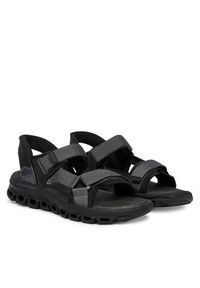 skechers - Skechers Sandały Glide Step Sandal 233382/BBK Czarny. Kolor: czarny. Materiał: materiał #6