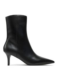 Calvin Klein Jeans Botki 60Mm Stiletto Heel Bootie YW0YW01836 Czarny. Kolor: czarny. Materiał: skóra