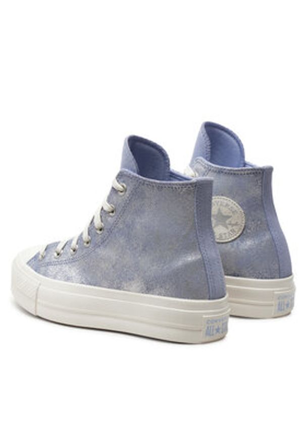 Converse Trampki Chuck Taylor All Star Lift Platform Suede Shimmer Hi A11549C Fioletowy. Kolor: fioletowy. Materiał: zamsz, skóra. Obcas: na platformie