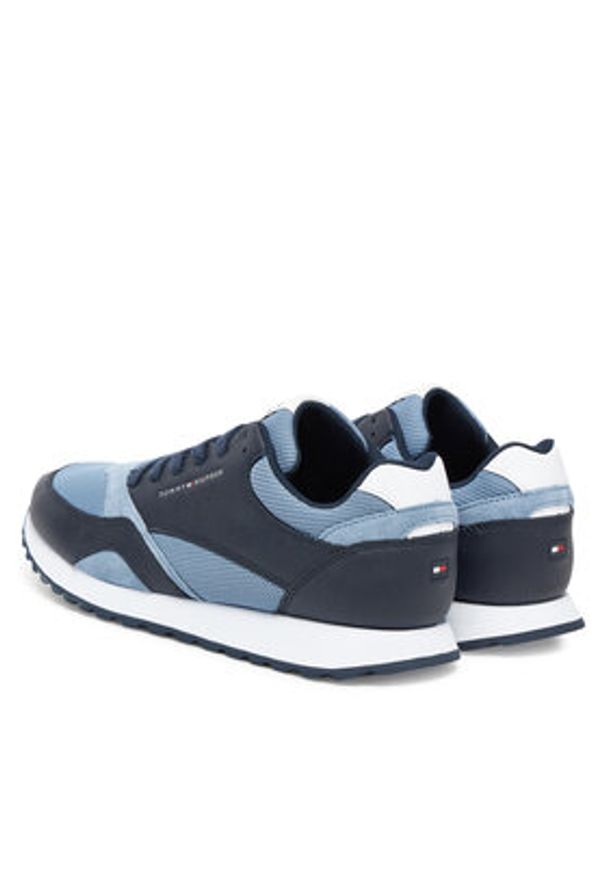 TOMMY HILFIGER - Tommy Hilfiger Sneakersy New Runner Eva Mix FM0FM05522 Niebieski. Kolor: niebieski. Materiał: skóra