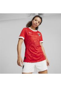 Puma - Damska, domowa koszulka reprezentacji Austrii w piłce nożnej 2024 PUMA. Kolor: czerwony. Sport: piłka nożna