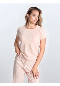 Sinsay - Bawełniana piżama dwuczęściowa - różowy. Kolor: różowy. Materiał: bawełna