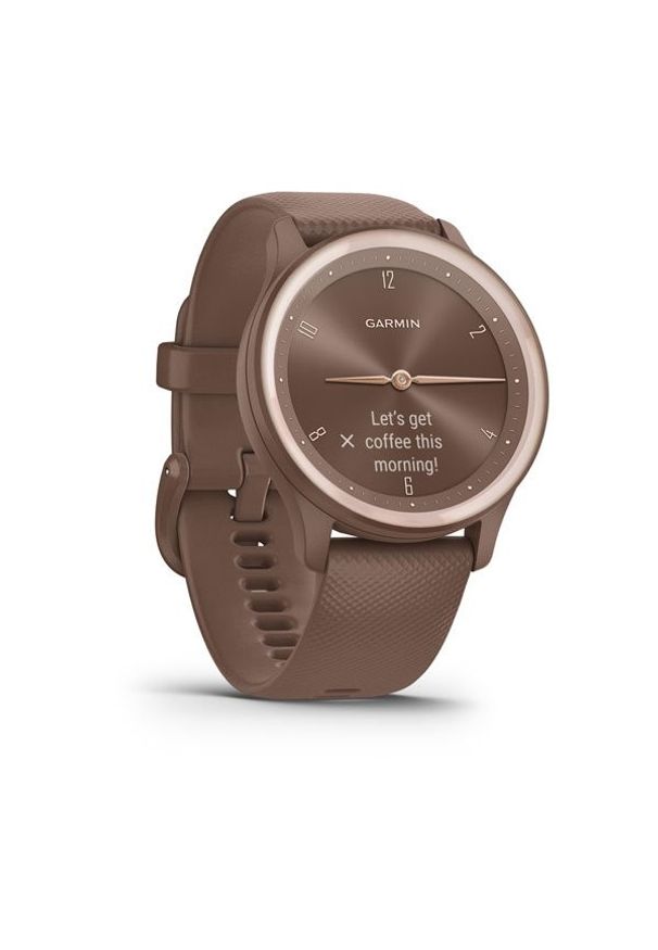 GARMIN - Garmin vivomove Sport brązowy. Rodzaj zegarka: cyfrowe. Kolor: brązowy. Styl: sportowy