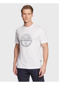 Napapijri T-Shirt S-Bollo NP0A4H9K Biały Regular Fit. Kolor: biały. Materiał: bawełna #1