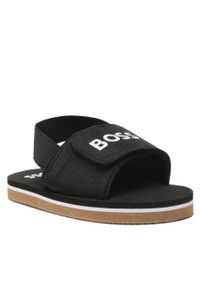 BOSS - Sandały Boss J09188 S Black 09B. Kolor: czarny. Materiał: materiał