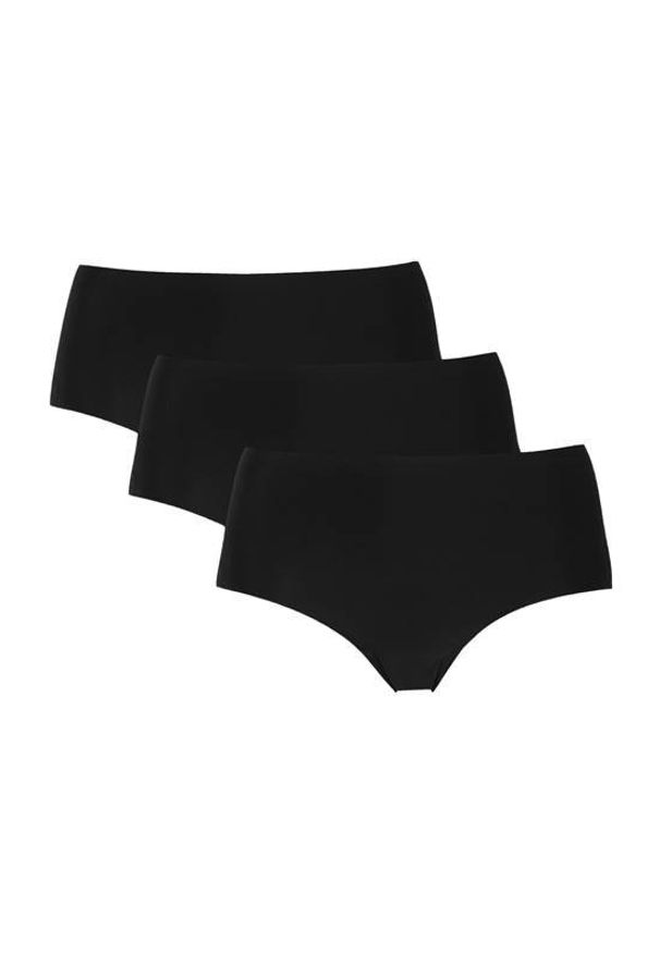 Cellbes Bezszwowe majtki ze stanem standardowej wysokości 3 Pack Czarny female czarny 50/52. Kolor: czarny. Materiał: bawełna