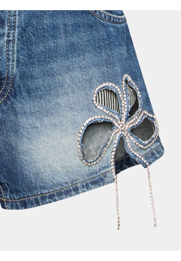 Please Szorty jeansowe D0IEEH0W6G Niebieski Regular Fit. Kolor: niebieski. Materiał: jeans
