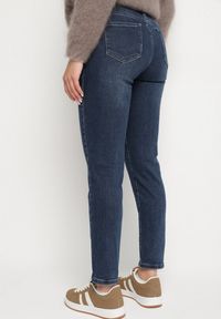 Born2be - Niebieskie Klasyczne Jeansy Skinny z Regularnym Stanem Rastina. Okazja: na spotkanie biznesowe, do pracy, na co dzień. Kolor: niebieski. Styl: klasyczny #3