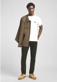 Lee - MESKIE SPODNIE SZTRUKSOWE LEE RIDER OLIVE NIGHT 112370641. Materiał: sztruks #4