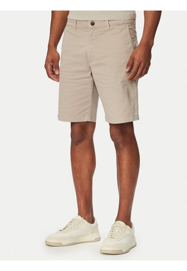 BOSS Szorty materiałowe Chino 50559292 Beżowy Slim Fit. Kolor: beżowy. Materiał: bawełna