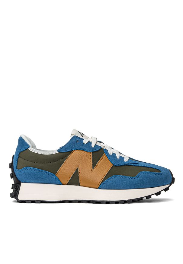 Sneakersy męskie niebieskie New Balance MS327LE1. Okazja: do pracy, na spacer, na co dzień. Kolor: niebieski. Sport: turystyka piesza