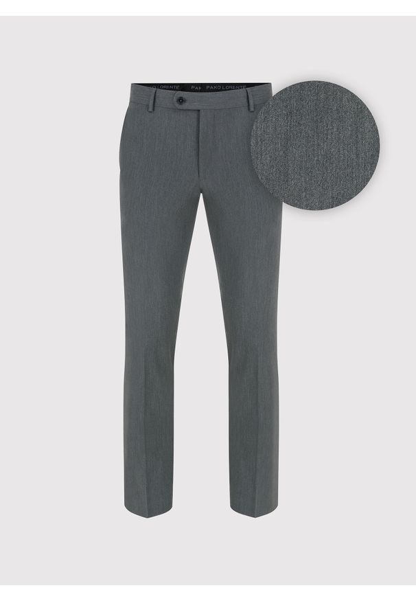 Pako Lorente - PAKO LORENTE – Szary garnitur męski. Kolor: szary. Materiał: elastan, wiskoza, poliester