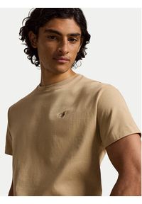 Polo Ralph Lauren T-Shirt 710671438527 Brązowy jasny Regular Fit. Typ kołnierza: polo. Kolor: brązowy. Materiał: bawełna #5