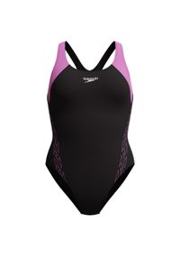 Strój kąpielowy damski Speedo HyperBoom Racerback. Kolor: czarny, różowy, wielokolorowy