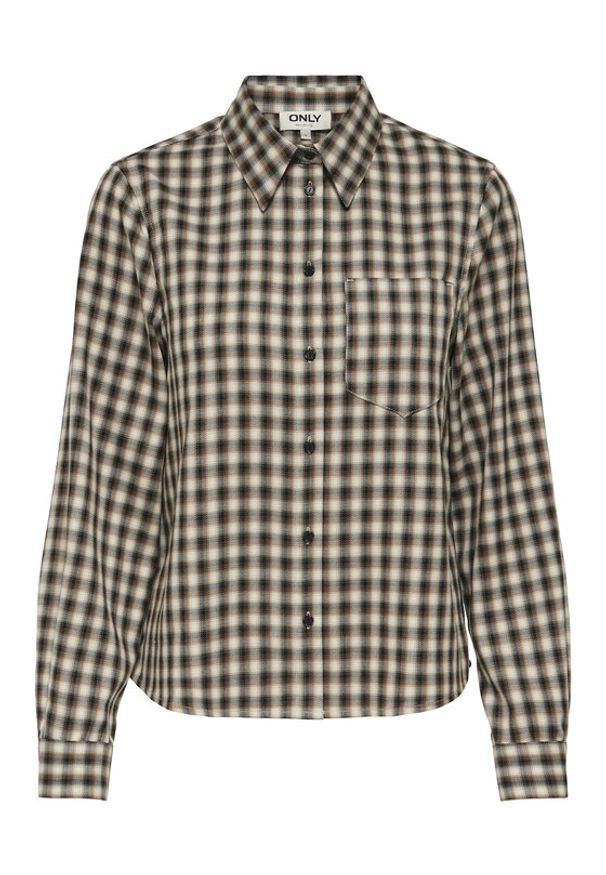 only - ONLY Koszula Liva 15355446 Beżowy Regular Fit. Kolor: beżowy. Materiał: syntetyk