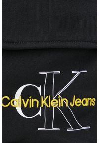 Calvin Klein Jeans spodnie dresowe bawełniane J30J320588.PPYY męskie kolor czarny z aplikacją. Kolor: czarny. Materiał: bawełna, dresówka. Wzór: aplikacja #4