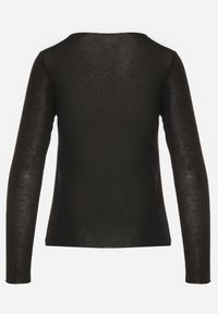 Born2be - Czarna Wiskozowa Bluzka z Długim Rękawem z Dodatkiem Kaszmiru Uninda. Okazja: na co dzień. Kolor: czarny. Materiał: wiskoza, kaszmir. Długość rękawa: długi rękaw. Długość: długie. Styl: klasyczny, casual, elegancki #7