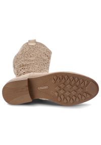 Kozaki damskie S.Barski, ażurowa cholewka do kolana zamek z boku niski obcas lekka podeszwa styl codzienny, beżowe, HY61-8023. Okazja: na co dzień. Zapięcie: zamek. Kolor: beżowy. Szerokość cholewki: normalna. Wzór: ażurowy. Obcas: na obcasie. Styl: casual. Wysokość obcasa: niski #3