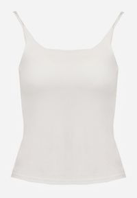 Renee - Biały Top z Wiskozy na Podwójnych Ramiączkach Indrea. Okazja: na co dzień. Kolor: biały. Materiał: wiskoza. Długość rękawa: na ramiączkach. Styl: casual, klasyczny #8