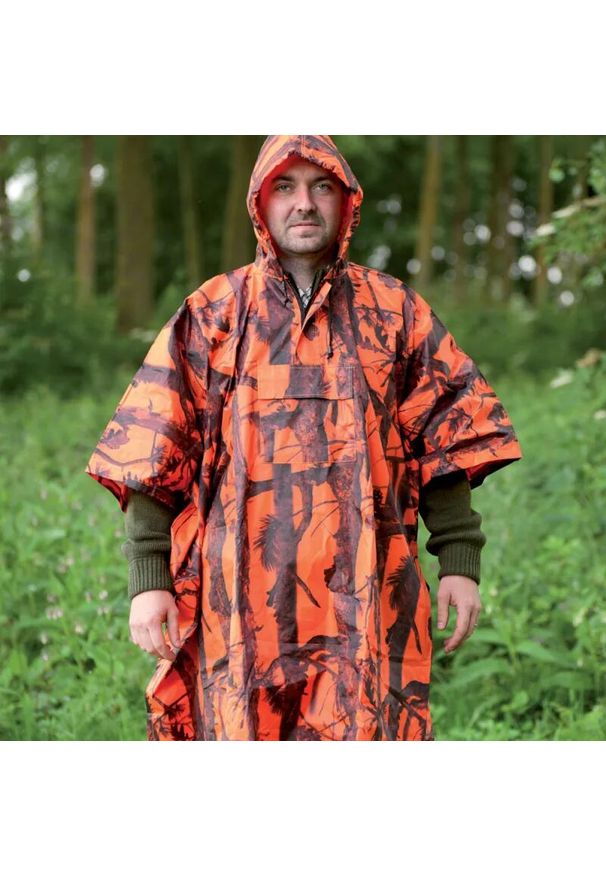 Poncho PERCUSSION. Kolor: wielokolorowy, zielony, brązowy