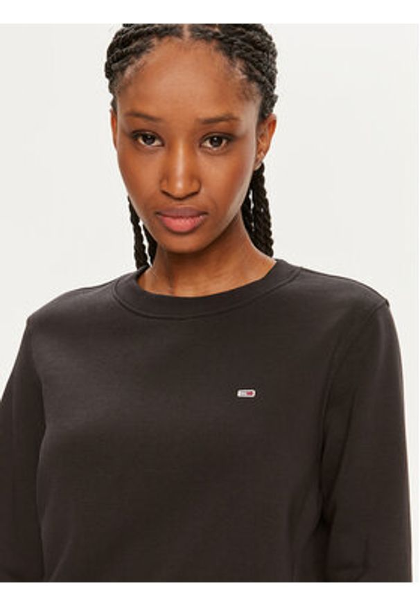 Tommy Jeans Bluza Flag DW0DW19726 Czarny Regular Fit. Kolor: czarny. Materiał: bawełna