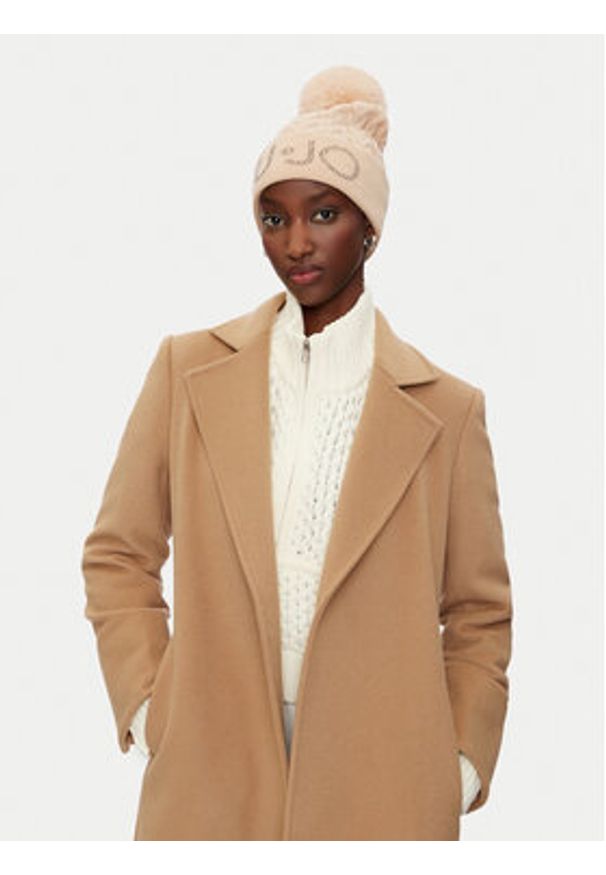 Liu Jo Czapka 2F4054 M0300 Beżowy. Kolor: beżowy. Materiał: wełna