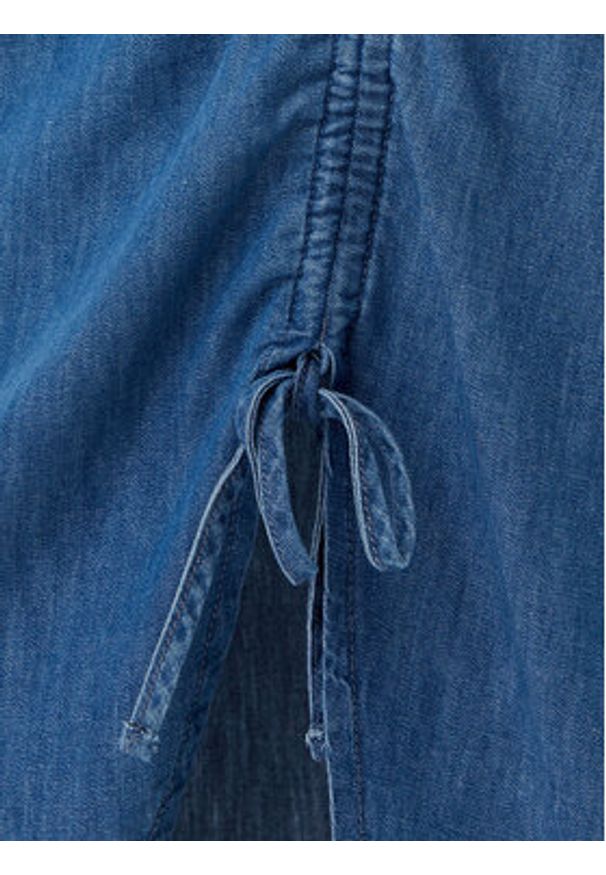 Pepe Jeans Spódnica jeansowa PL901218 Niebieski Slim Fit. Kolor: niebieski. Materiał: bawełna