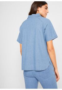 Koszula dżinsowa z krótkim rękawem bonprix jasnoniebieski. Kolor: niebieski. Długość rękawa: krótki rękaw. Długość: krótkie #6
