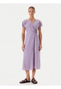 Tatuum Sukienka letnia Ziana T2506.194 Fioletowy Regular Fit. Kolor: fioletowy. Materiał: lyocell. Sezon: lato