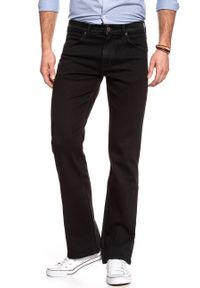 Wrangler - SPODNIE MĘSKIE WRANGLER JACKSVILLE BLACK W15BRXM80. Długość: długie. Wzór: aplikacja, jednolity. Sezon: lato. Styl: wizytowy, klasyczny #5