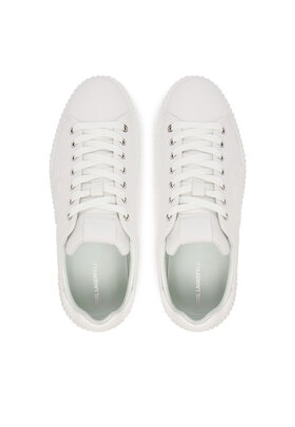 Karl Lagerfeld - KARL LAGERFELD Sneakersy KL24225 Biały. Kolor: biały. Materiał: skóra