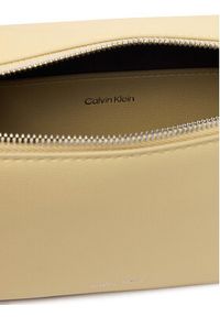 Calvin Klein Torebka Foil Logo Elongated Camera Bag LV04F3276G Żółty. Kolor: żółty. Materiał: skórzane #4
