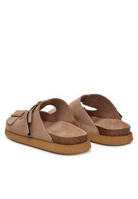 D.Franklin Klapki DFSH407001 Beżowy. Kolor: beżowy. Materiał: zamsz, skóra #4