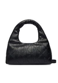 Calvin Klein Torebka Emblem Aop Puffer Bag With Strap LV04F3200G Czarny. Kolor: czarny. Materiał: skórzane #4