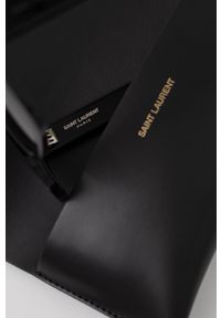 SAINT LAURENT - Saint Laurent okulary przeciwsłoneczne męskie kolor czarny. Kształt: prostokątne. Kolor: czarny. Wzór: geometria #7