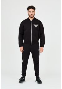 Emporio Armani - EMPORIO ARMANI Czarna neoprenowa bluza męska, Rozmiar XL. Kolor: czarny. Materiał: neopren #3