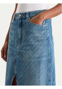 BOSS Spódnica jeansowa 50542445 Niebieski Regular Fit. Kolor: niebieski. Materiał: bawełna #4