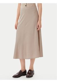 only - ONLY Spódnica midi Goa 15363690 Beżowy Regular Fit. Kolor: beżowy. Materiał: wiskoza #1