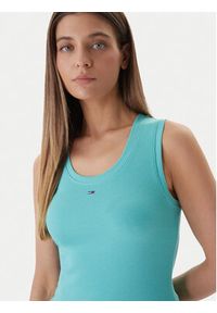 Tommy Jeans Top Essential DW0DW20673 Zielony Regular Fit. Kolor: zielony. Materiał: bawełna #2