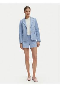 TOMMY HILFIGER - Tommy Hilfiger Marynarka WW0WW47179 Niebieski Slim Fit. Kolor: niebieski. Materiał: bawełna #5