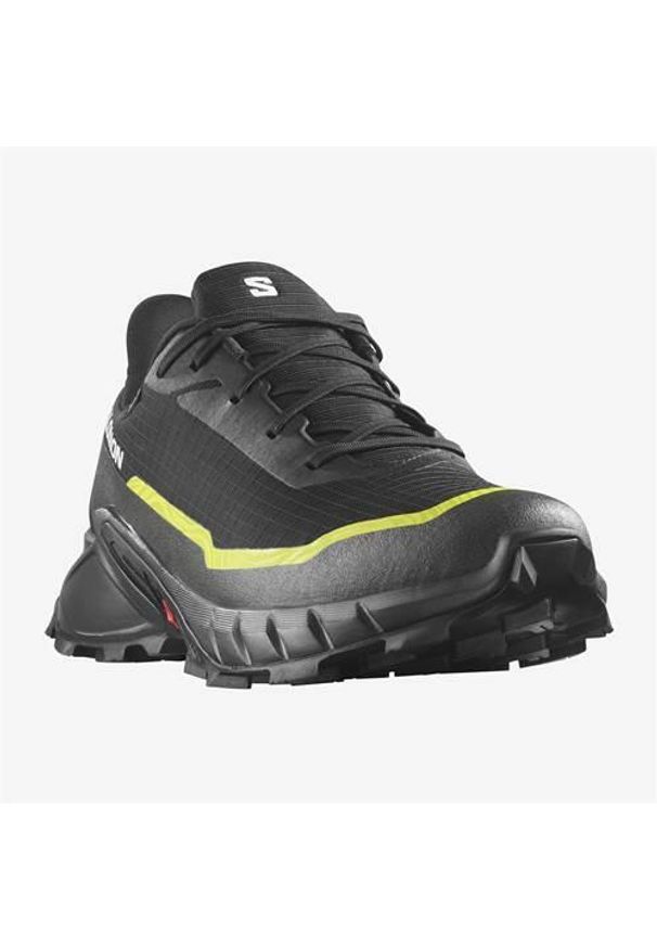 salomon - Buty do biegania męskie Salomon Alphacross 5 Gtx. Zapięcie: sznurówki. Kolor: wielokolorowy, czarny. Materiał: guma, materiał, tkanina, syntetyk. Szerokość cholewki: normalna. Technologia: Gore-Tex