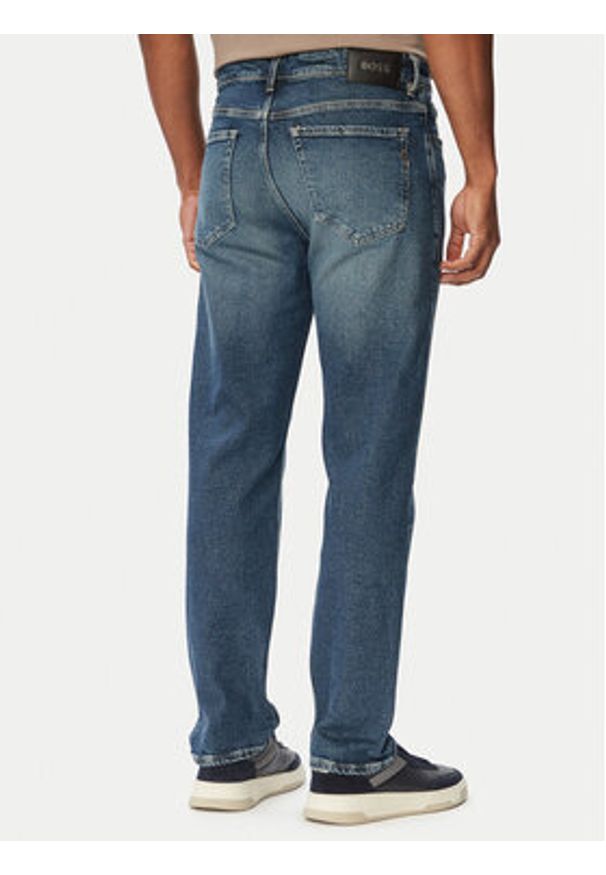 BOSS Jeansy Ogden 50569039 Granatowy Straight Fit. Kolor: niebieski