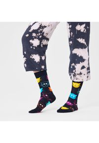 Happy-Socks - Happy Socks Skarpety wysokie unisex MJA01-9050 Czarny. Kolor: czarny. Materiał: bawełna, materiał