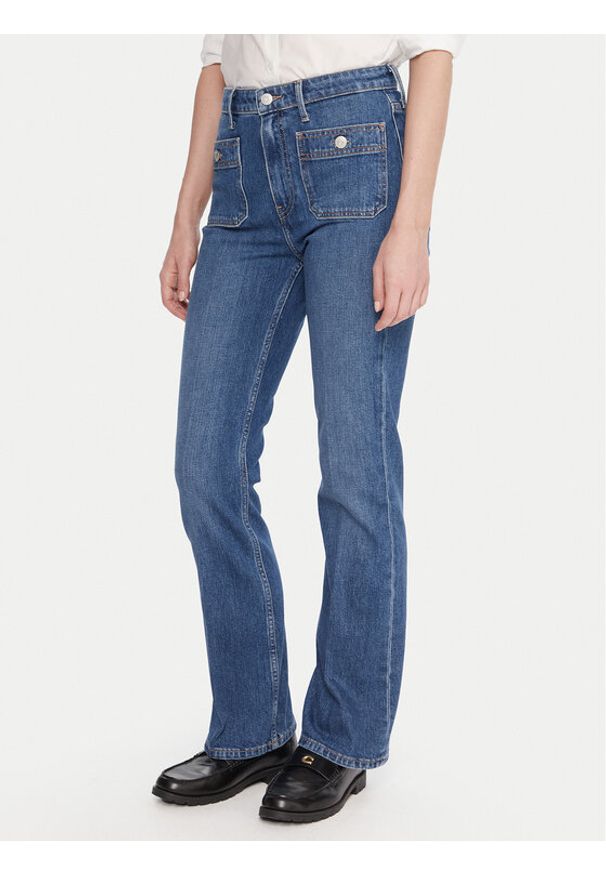 TOMMY HILFIGER - Tommy Hilfiger Jeansy WW0WW48255 Niebieski Flare Fit. Kolor: niebieski