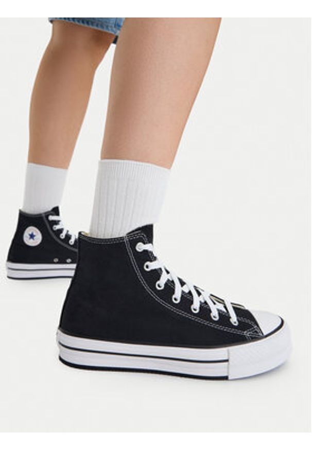 Converse Trampki Chuck Taylor All Star Eva Lift Hi 272855C Czarny. Kolor: czarny. Materiał: materiał