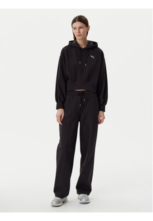 Puma Spodnie dresowe Ess 629774 Czarny Straight Fit. Kolor: czarny. Materiał: syntetyk, bawełna